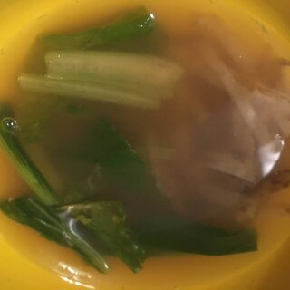 小松菜とごぼうの味噌汁